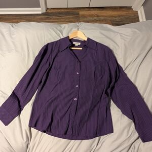 Purple Button Down Shirt for Women